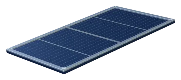 Solar panel, CAD render