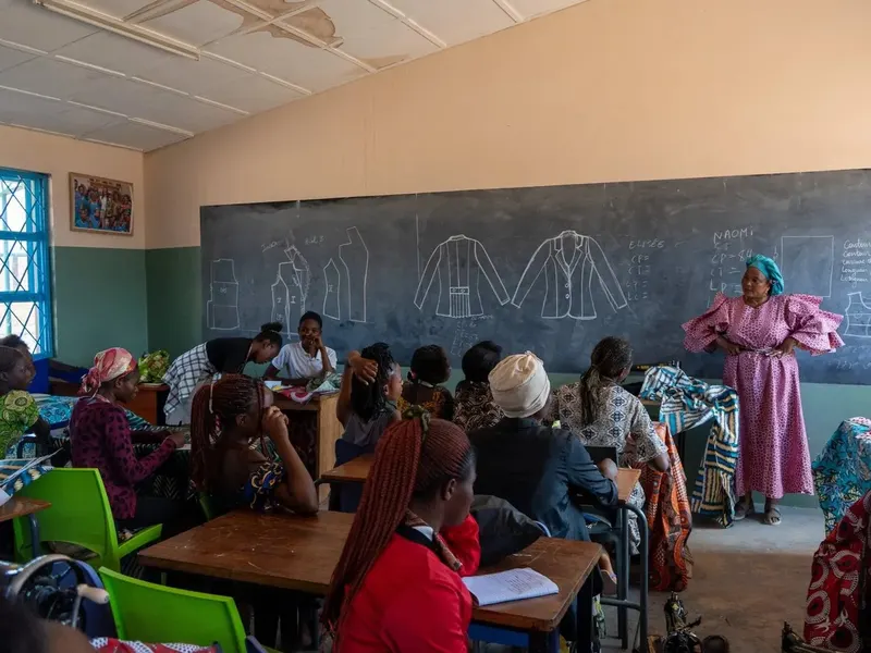 A literacy class at Malaika's community center