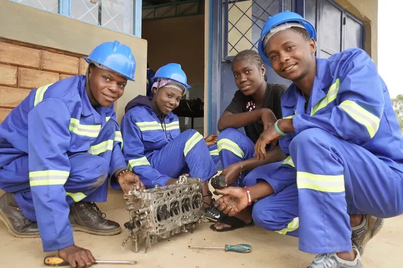 A student in a vocational training course at Malaika