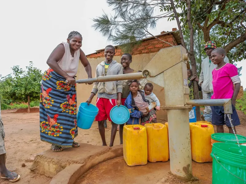 A water well in Kalebuka village